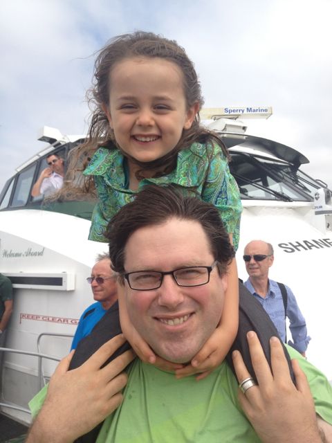 On the rivercat with Daddy